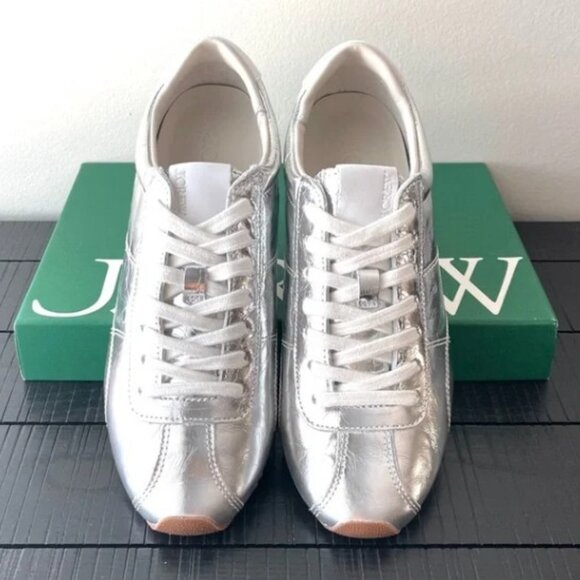 J. Crew Silver and White Sneakers - Picture 1 of 7